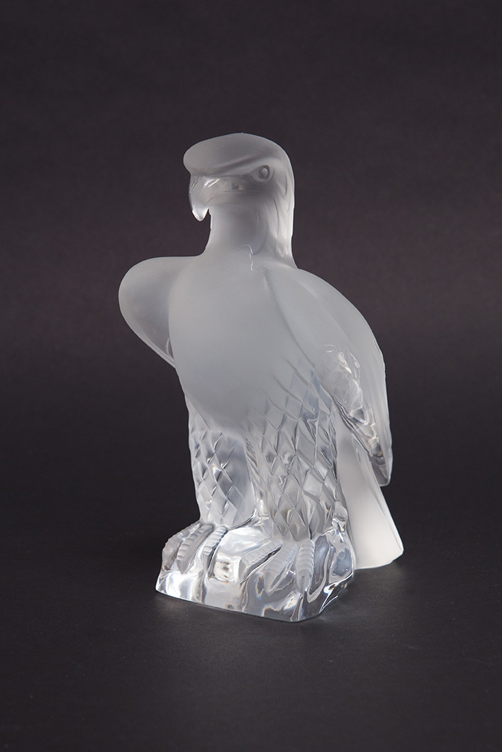 Appraisal: LALIQUE CRYSTAL OF EAGLE France nd half- th century Perched