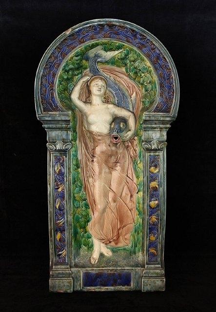 Appraisal: A French late th Century majolica wall plaque of a