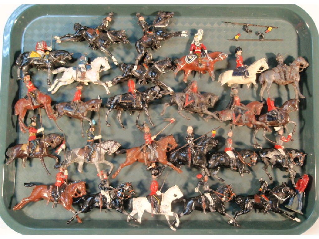 Appraisal: Various Britains vintage lead soldiers including various mounted cavalry Regiments