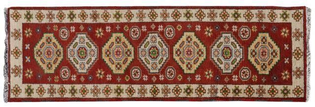 Appraisal: Hand-tied Persian Kazak runner approx ' l '