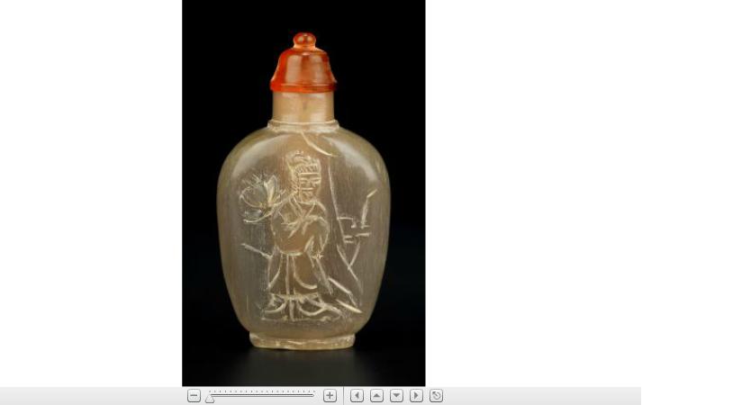 Appraisal: Unusual Chinese gilt decorated brown glass snuff bottle th th