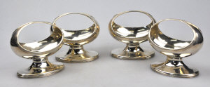 Appraisal: A set of four late Victorian silver oval basket salts