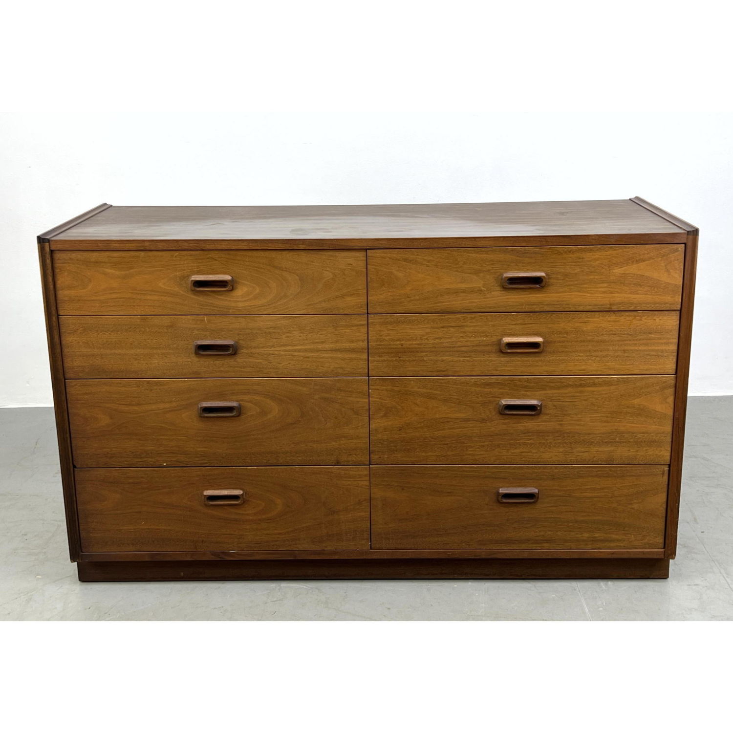 Appraisal: Danish Modern Teak Dresser with Wood Handles Formica Top Dimensions