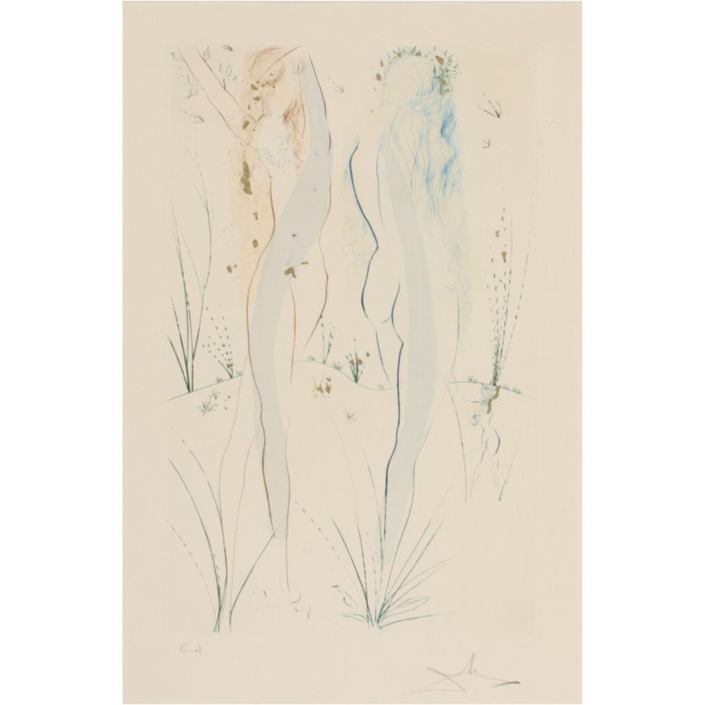 Appraisal: SALVADOR DALI FRANCE SPAIN - TWO NUDES FROM SONG OF