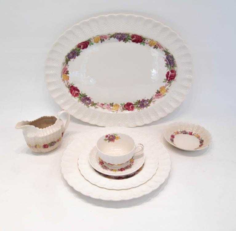 Appraisal: SPODE ROSE BRIAR DINNERWARE SET eighty-seven pieces comprised of dinner