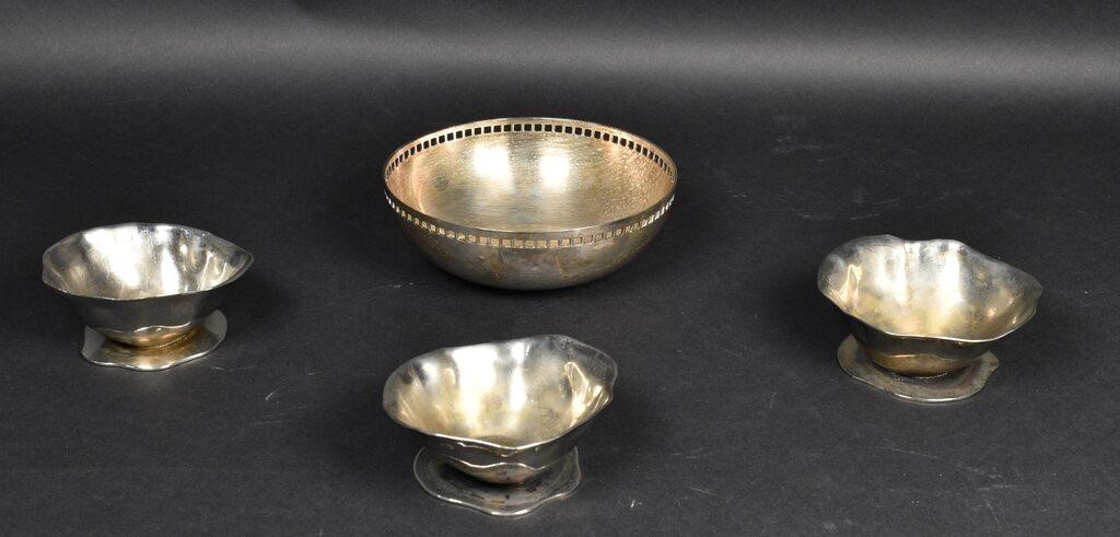 Appraisal: pieces of modern designer silverplate Set of Izabel Lam sherbets