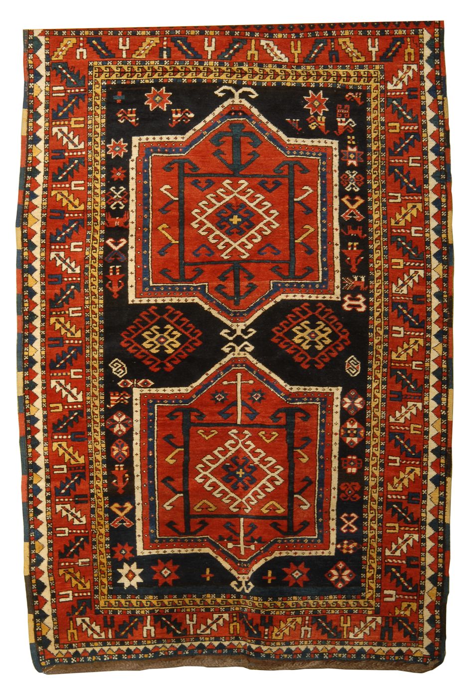 Appraisal: ORIENTAL RUG FACHRALO KAZAK ' x ' Two large red