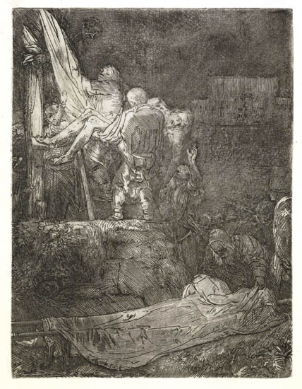 Appraisal: REMBRANDT VAN RIJN The Descent from the Cross by Torchlight