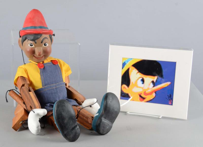 Appraisal: Pinnochio Plaster Marionette This lot also includes a Daniel Koffman