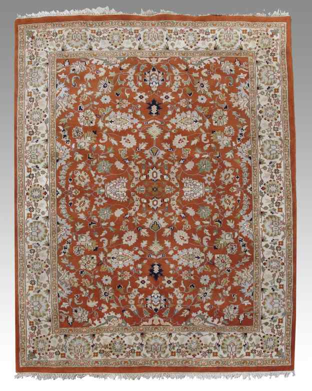 Appraisal: INDO PERSIAN HAND KNOTTED WOOL ROOM SIZE RUG ' ''