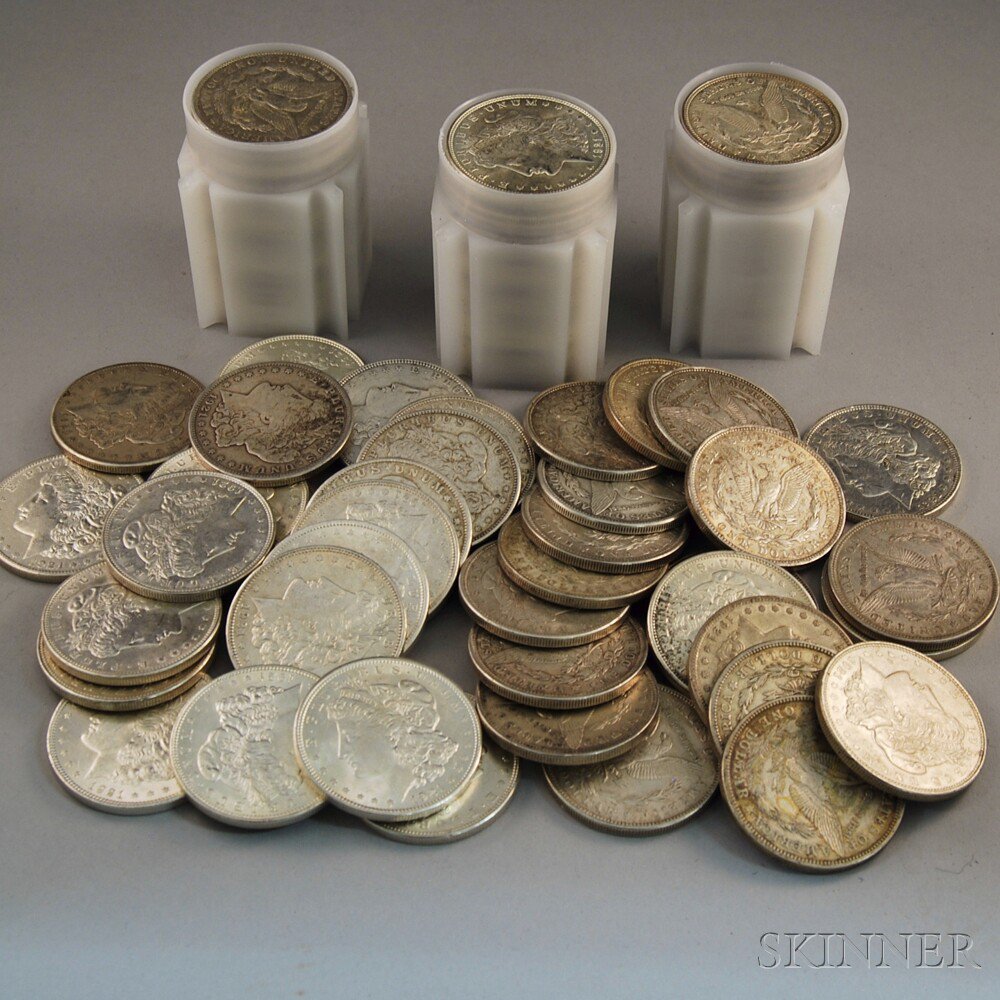 Appraisal: One Hundred Morgan Dollars from various mints approx troy oz