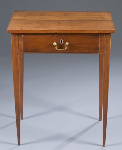 Appraisal: th c Hepplewhite Single-Drawer Stand Walnut Square tapered legs Replaced