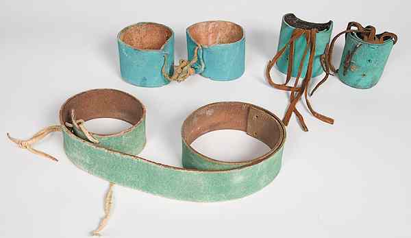 Appraisal: Hopi Dance Cuffs and Belt lot of includes two sets