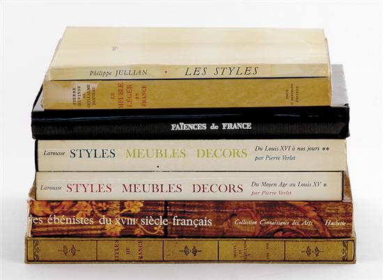 Appraisal: Books catalogs French furniture faience and style Devinoy Pierre Guillaume