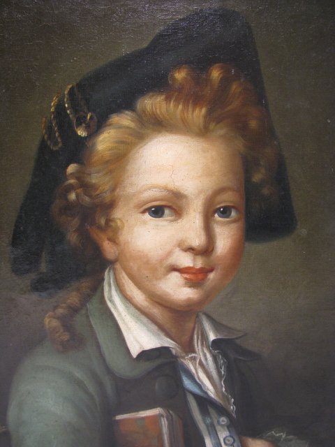 Appraisal: Unsigned early to mid th century portrait of a young