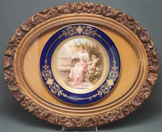 Appraisal: Royal Vienna allegorical decorated porcelain cabinet plate late th century