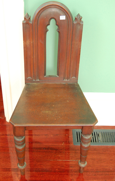 Appraisal: AN AUSTRALIAN CEDAR GOTHIC REVIVAL HALL CHAIR