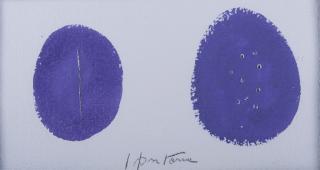 Appraisal: Lucio Fontana Tempera on Paper Concetto Spaziele Lucio Fontana Italian