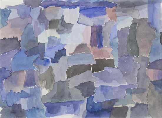 Appraisal: Theresa Ramey American th st century Blue Elements watercolor x