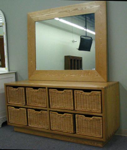 Appraisal: Ralph Lauren studio dresser and mirror dresser is constructed of