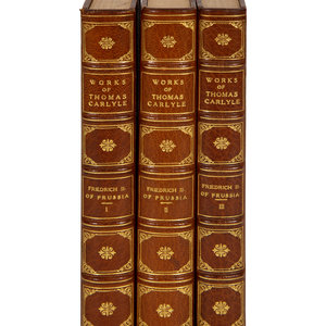 Appraisal: BINDINGS Collected Works of Thomas Carlye vol Library Edition half-titles