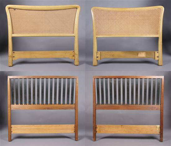 Appraisal: A Pair of Caned Headboards Dunbar Height of tallest inches