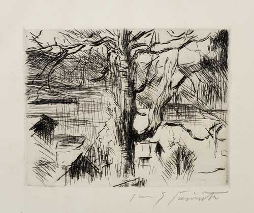 Appraisal: LOVIS CORINTH Baum am Walchensee Etching x mm x inches