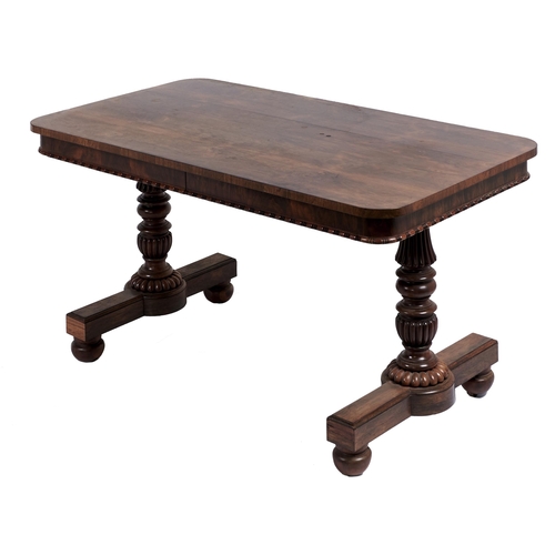 Appraisal: A George IV rosewood pillar-end library table attributed to Gillows