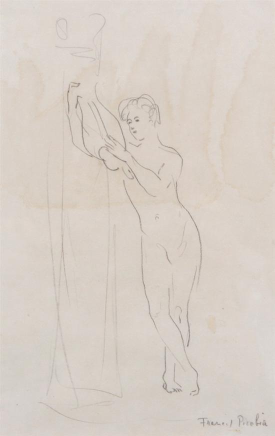 Appraisal: FRANCIS PICABIA French - STANDING NUDE signed lower right Pencil