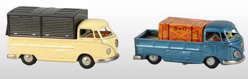 Appraisal: Lot of Tin Bandai Volkswagen Truck Toys Description Japanese Working