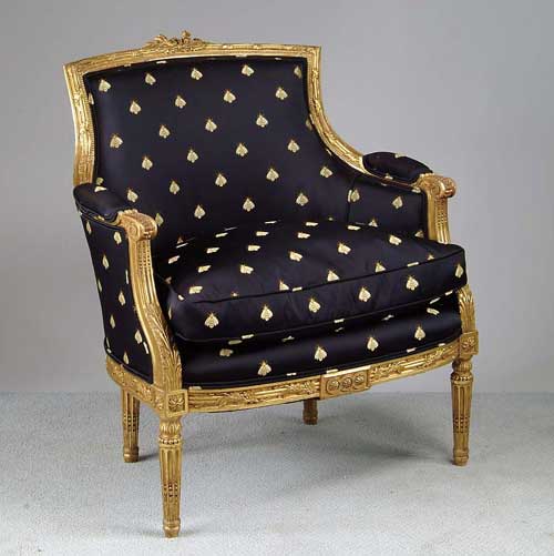 Appraisal: FRENCH BELLE EPOQUE BERGERE Fabulous armchair with carved ribbon and