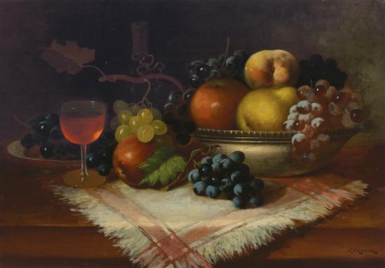 Appraisal: CARDUCIUS P REAM American - Still Life with Fruit and