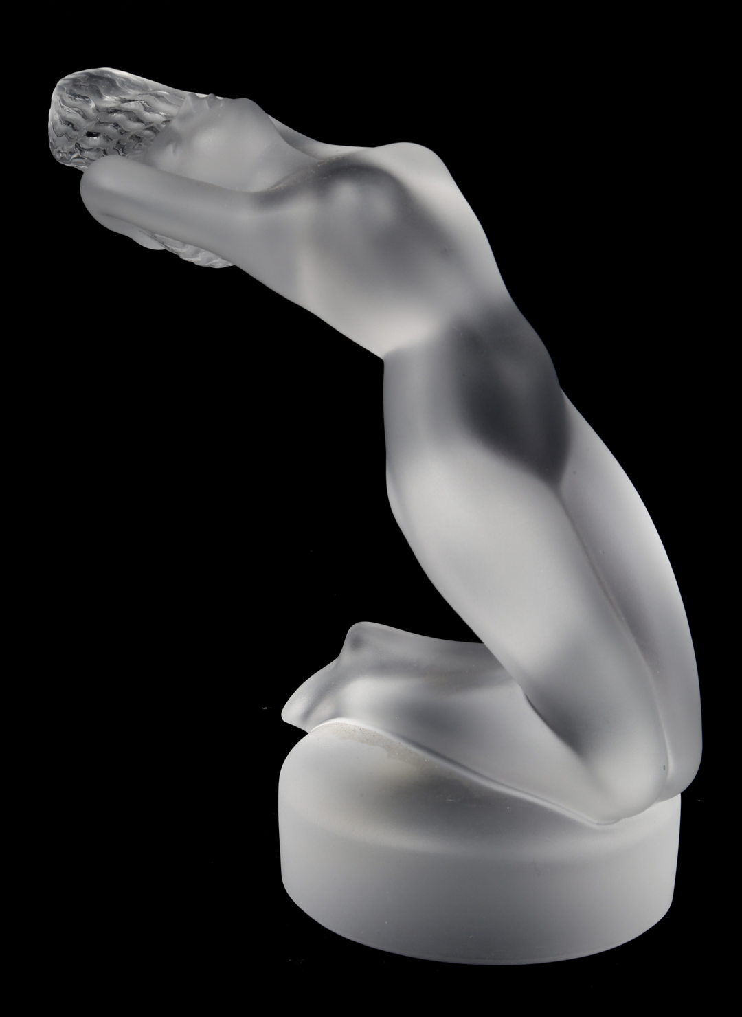 Appraisal: Lalique partially frosted crystal Chrysis figure inscribed Lalique France in