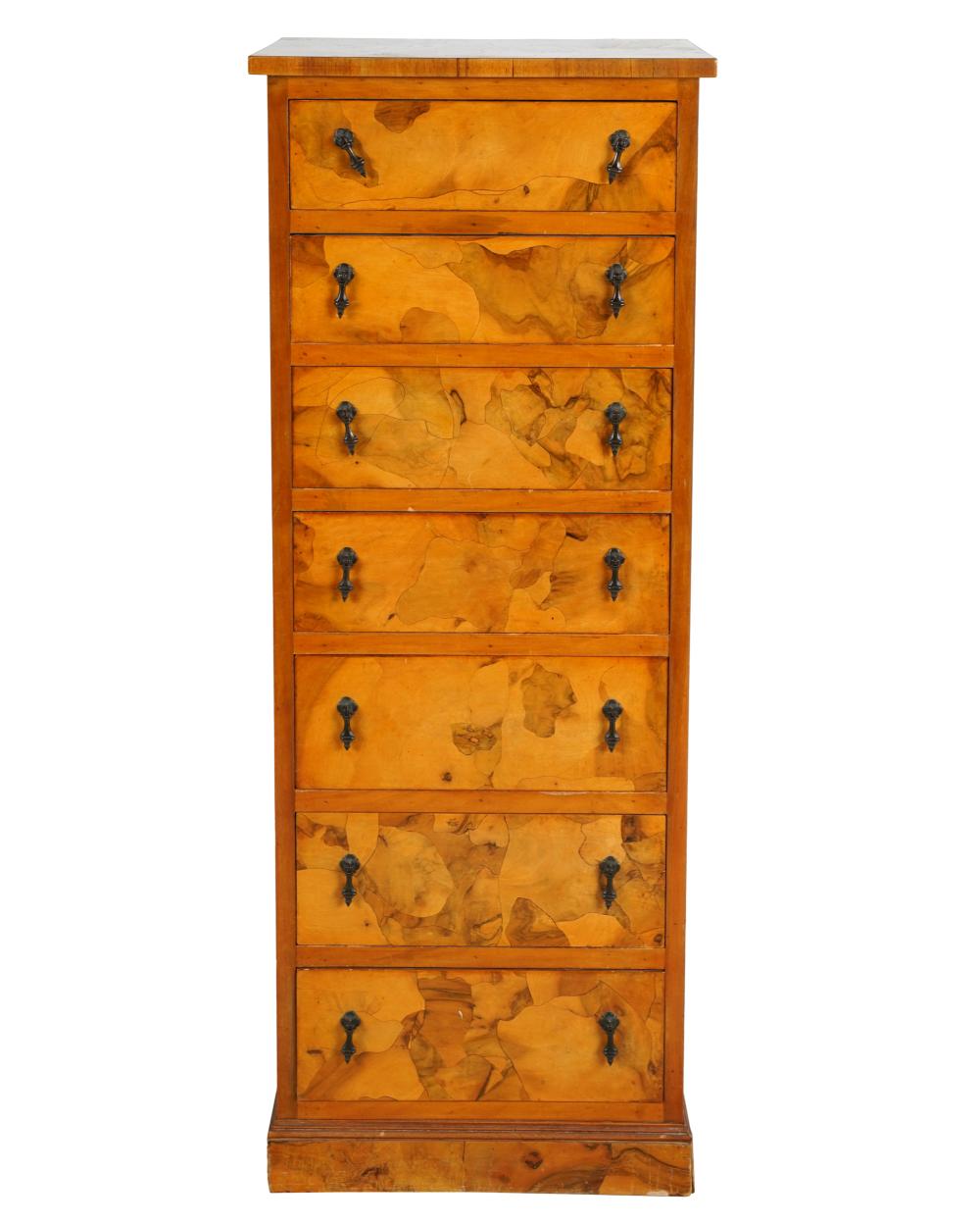 Appraisal: BURLWOOD SEMAINIER CHEST OF DRAWERShaving seven drawers inches wide inches