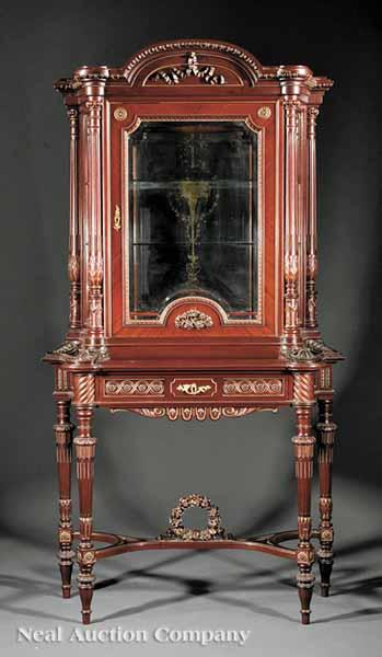 Appraisal: A Louis XVI Style Mahogany Vitrine c New York in