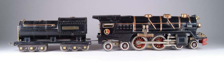 Appraisal: LIONEL STANDARD GAUGE E STEAM TYPE LOCOMOTIVE AND TENDER This