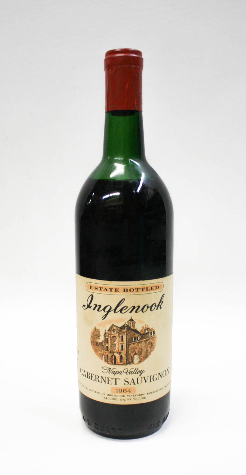 Appraisal: BOTTLE OF VINTAGE CALIFORNIA RED WINE Inglenook Vineyards Cabernet Sauvignon