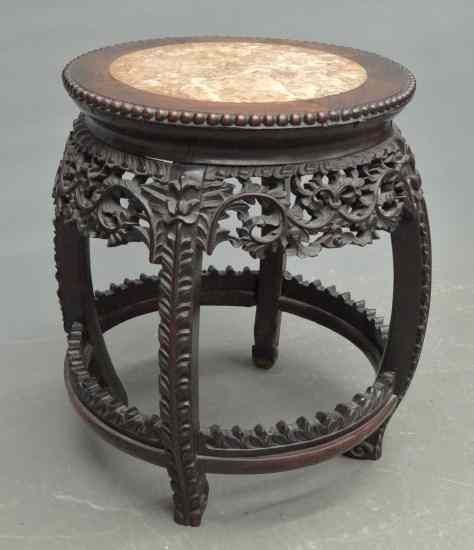 Appraisal: th c Asian fern stand Base needs repair '' Ht