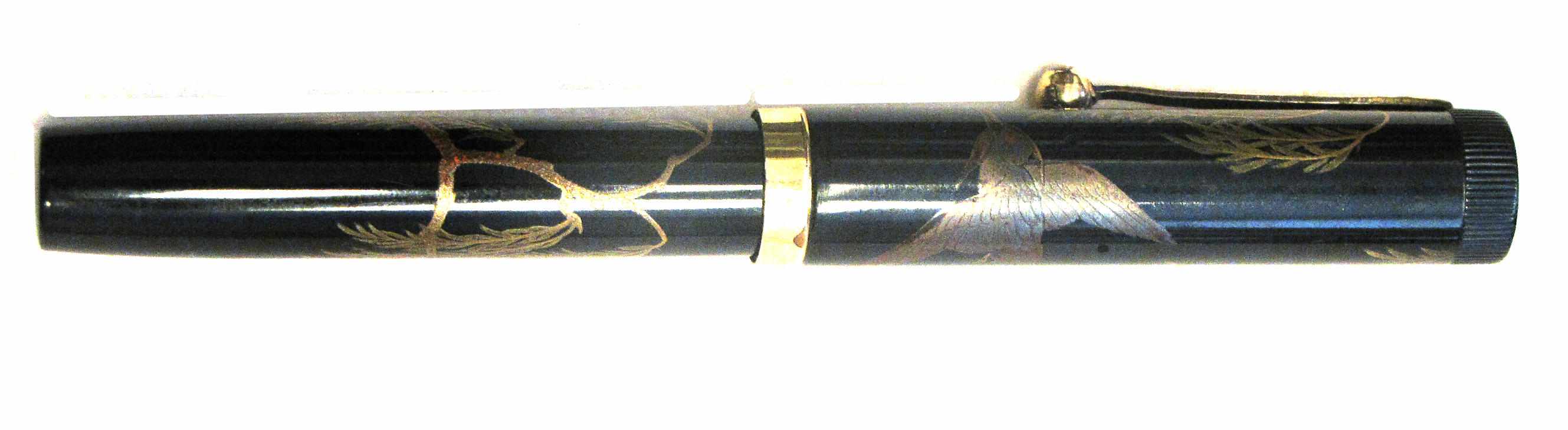 Appraisal: DUNHILL-NAMIKI Bird and Ferns Maki-e Fountain Pen An exquisite maki-e