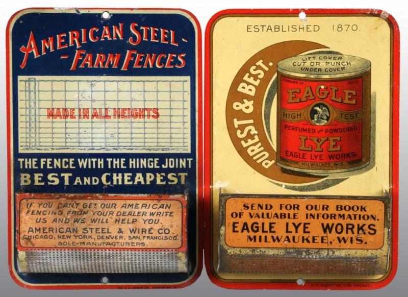 Appraisal: Lot of Tin Match Holders Description Includes one for Eagle