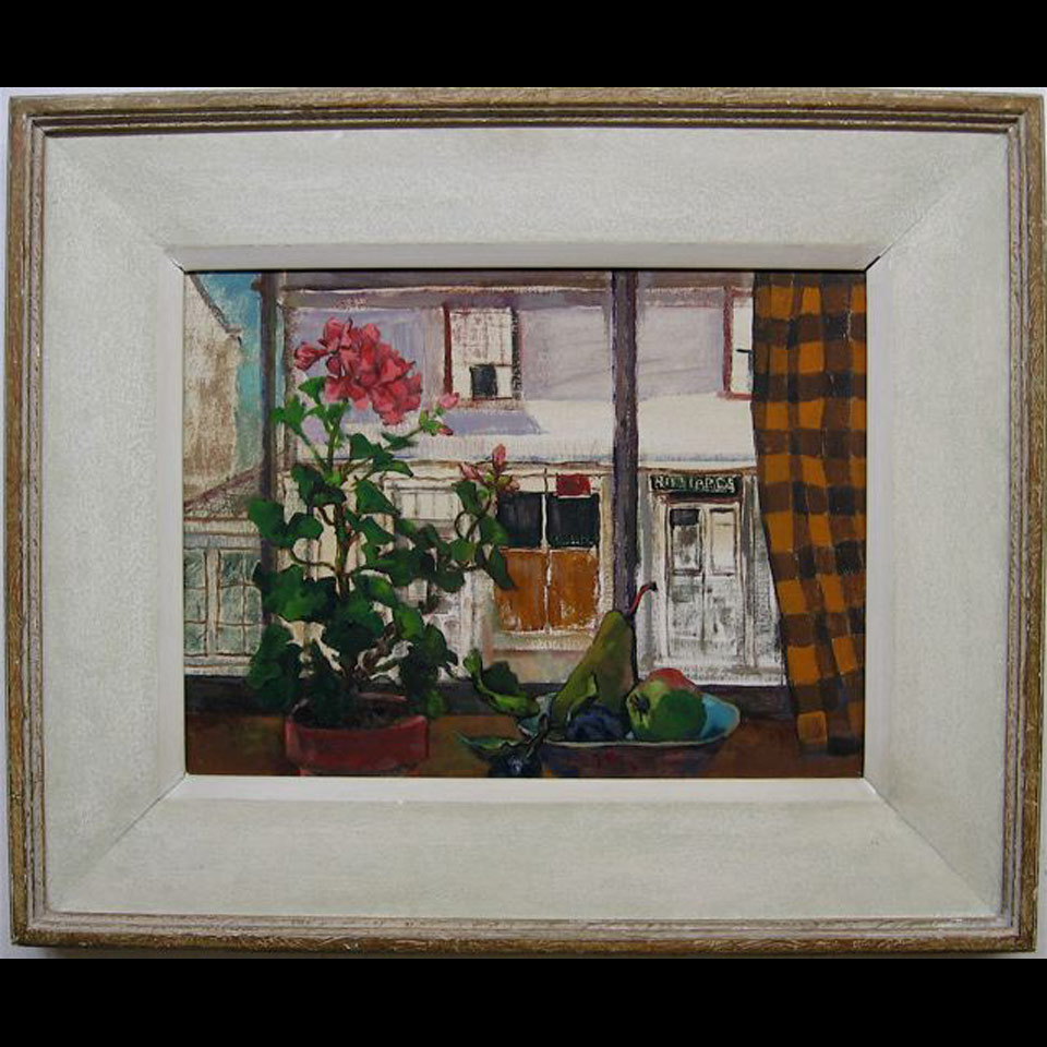 Appraisal: FRANCES ANNE-JOHNSTON - CANADIAN WINDOW ON MAIN STREET OIL ON