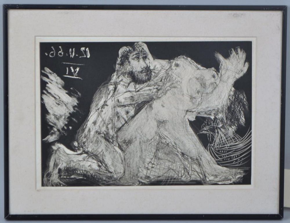 Appraisal: Picasso Etching Viol Avec un Coq Pablo Picasso Spanish -