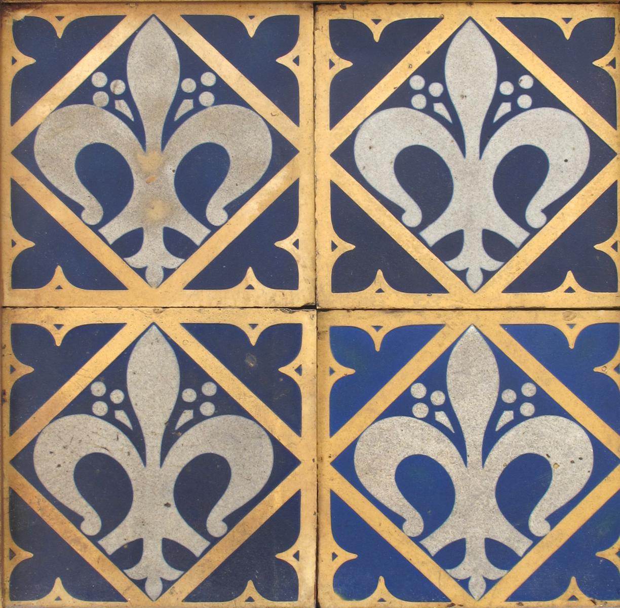 Appraisal: A set of four Minton encaustic tiles