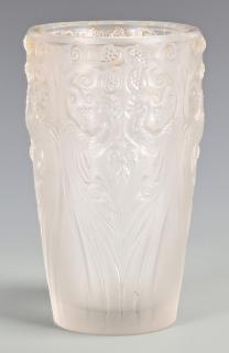 Appraisal: Lalique Coq et Raisins Frosted Vase Rene Lalique Coq et