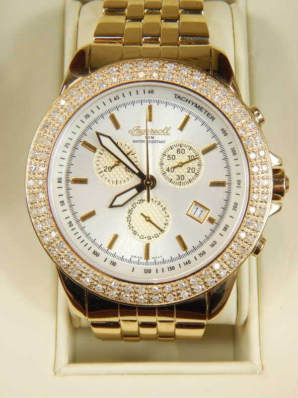 Appraisal: A modern Ingersoll Diamond model gentleman's wristwatch having gold effect