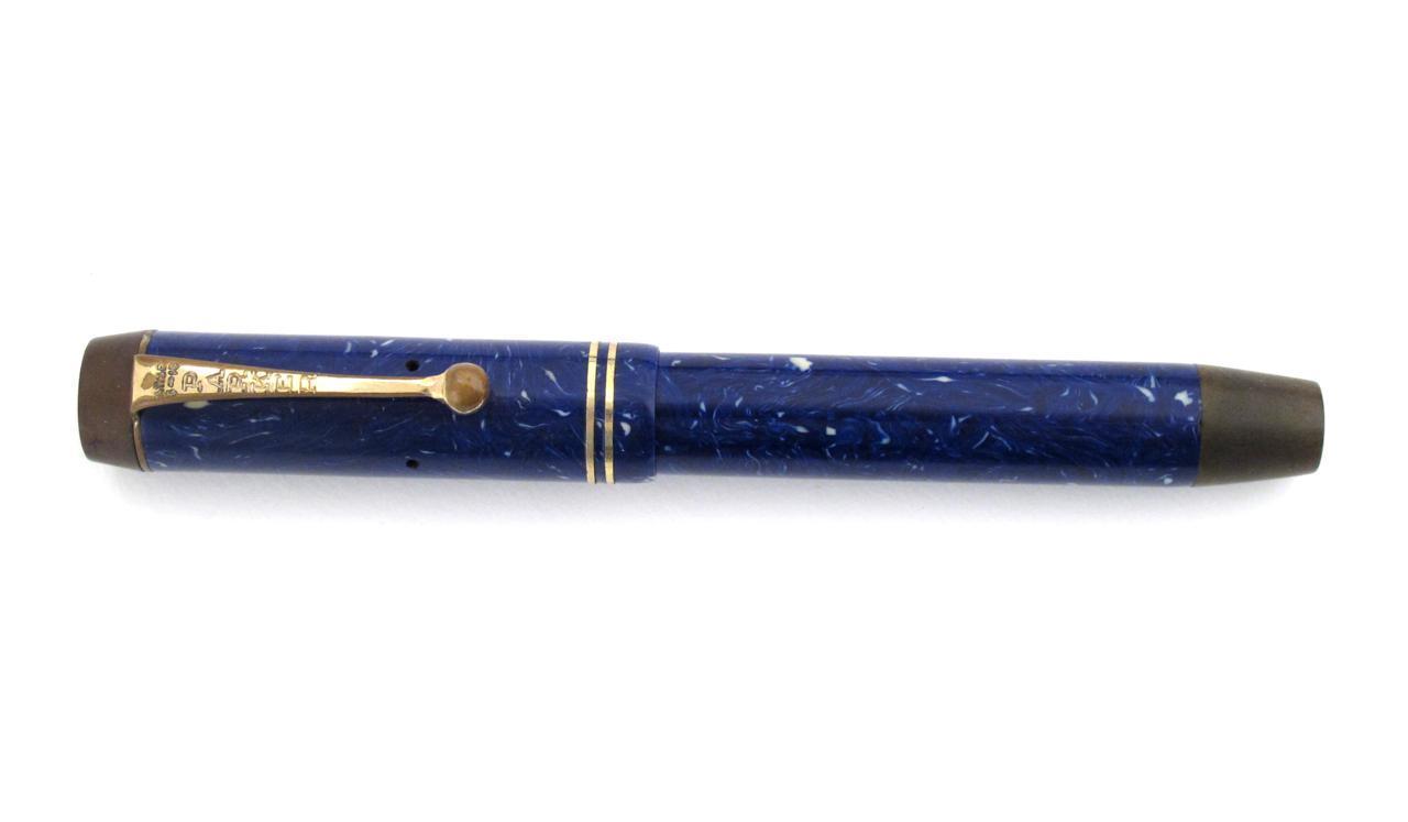 Appraisal: A Parker Lapis Blue Duofold Junior button-filler fountain pen