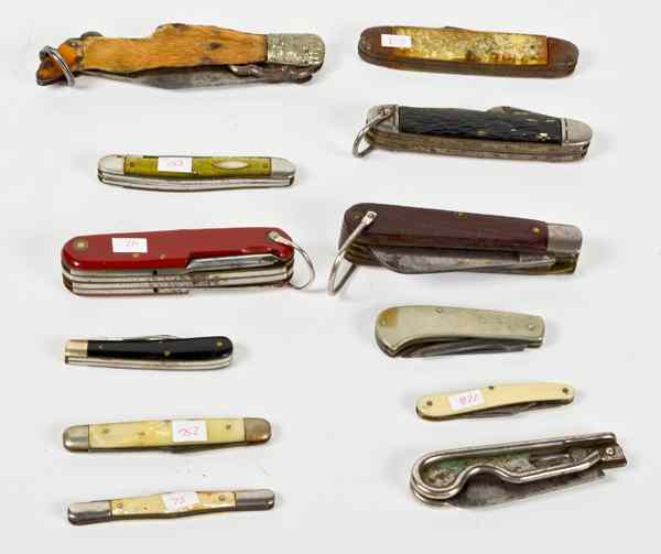 Appraisal: Antique Pocket Knives Lot of Twelve Makers include Schrade Kleinmasons