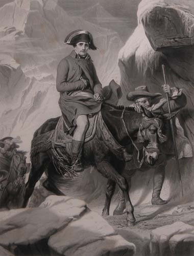 Appraisal: Napolean Crossing the Alps Engraving on Paper David Jaques-Louis x