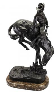 Appraisal: After Frederic Remington Bronze on Marble Base After Frederic Remington