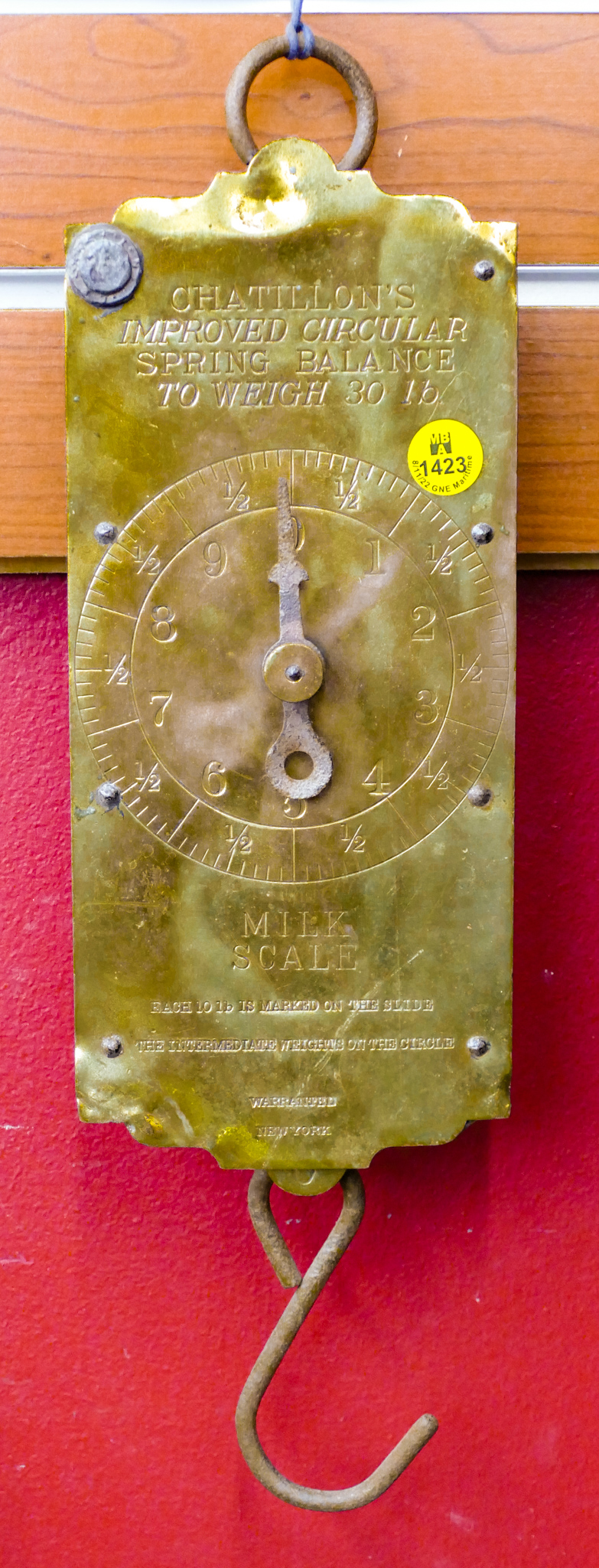 Appraisal: Antique Chatilloin Brass Milk Scale ''